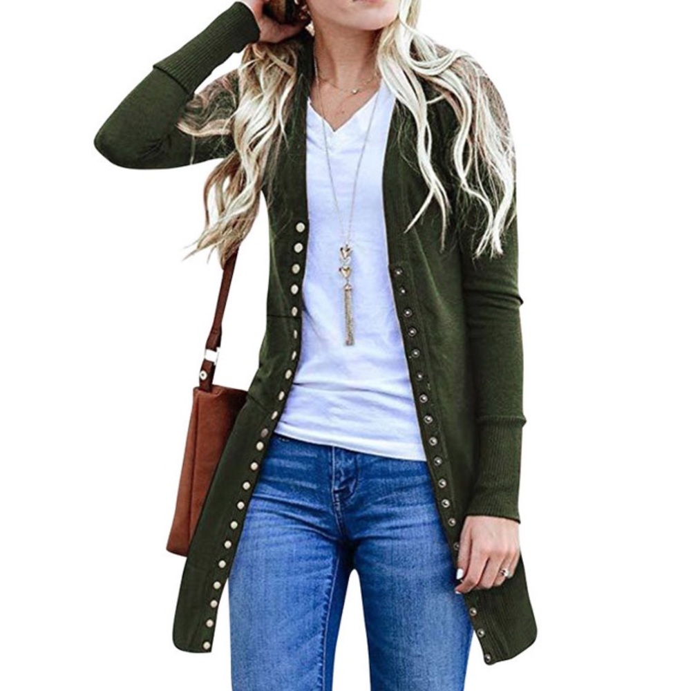 Women's Button Down Cardigan Sz L